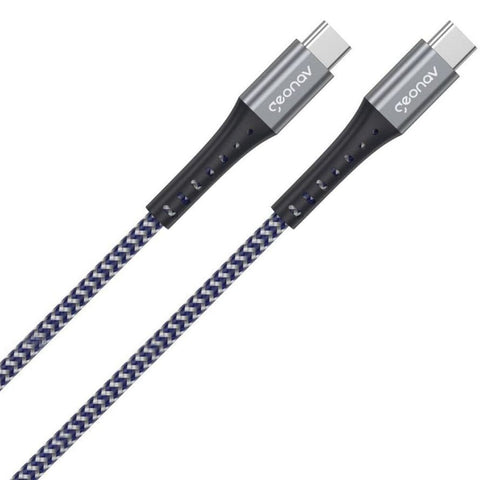 Cabo USB-C para USB-C 2m Geonav UCC05K nylon trançado