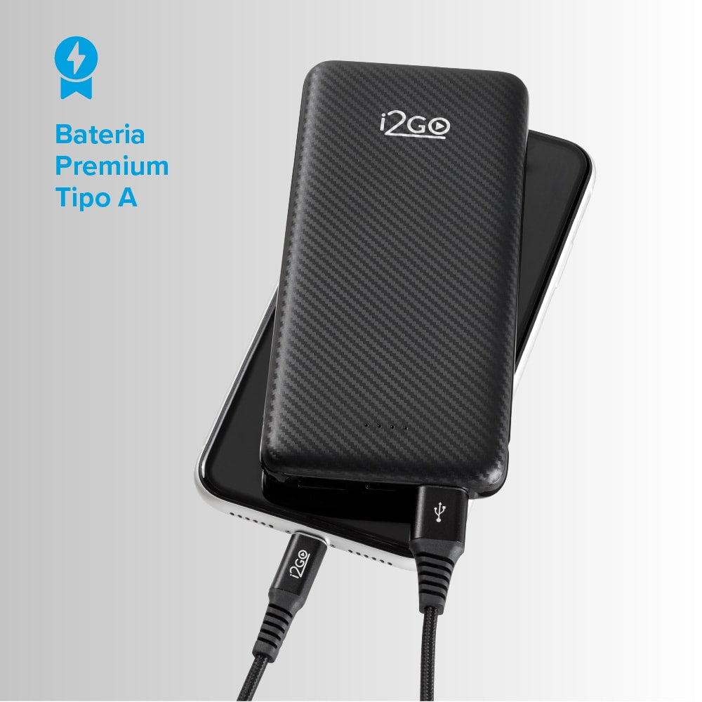 Power Bank i2GO 10.000mAh USB-C preto